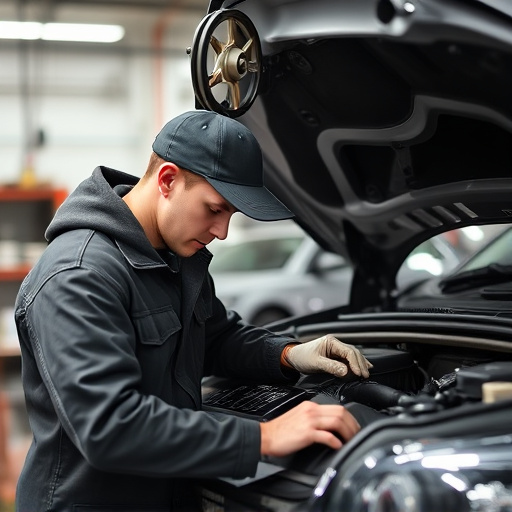 auto technician working