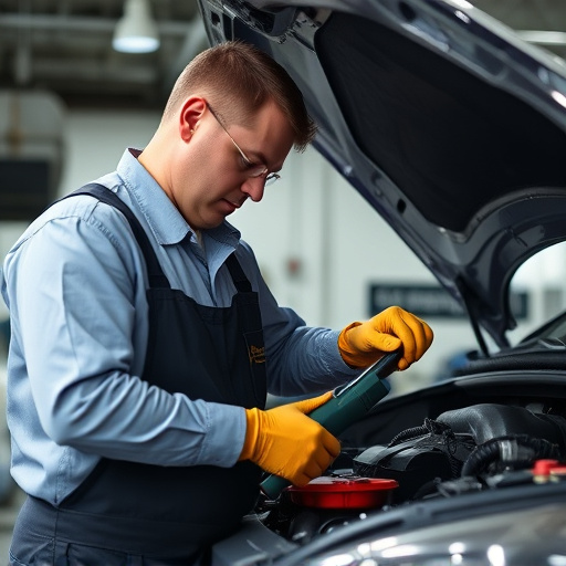 auto technician working