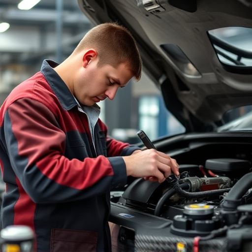 auto technician working