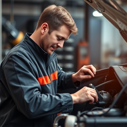 auto technician working