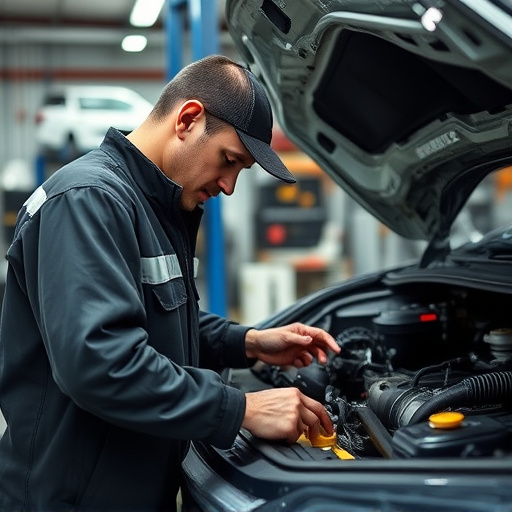 auto technician working