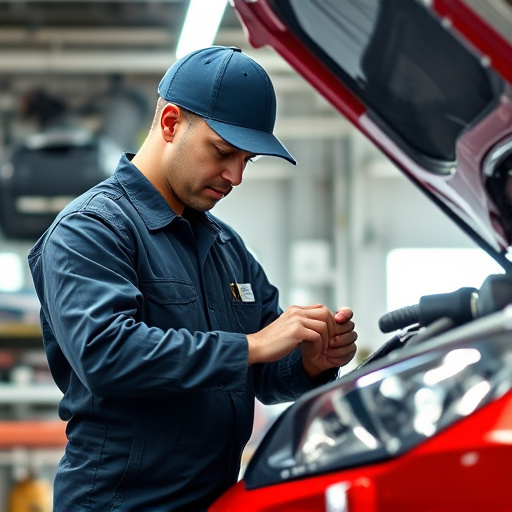 auto technician working