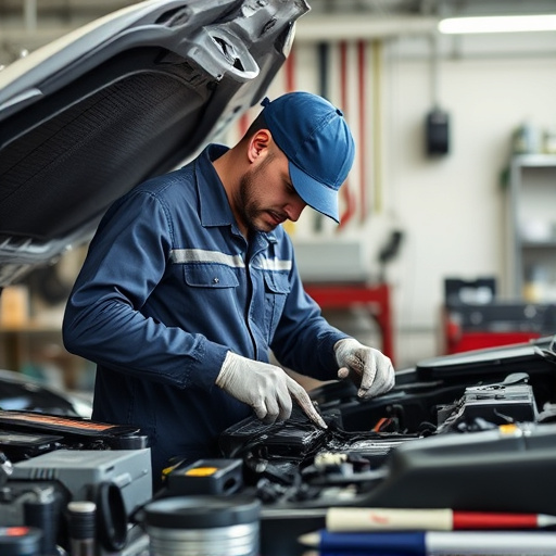 auto technician working