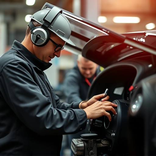 auto technician working