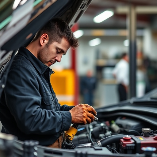 auto technician working