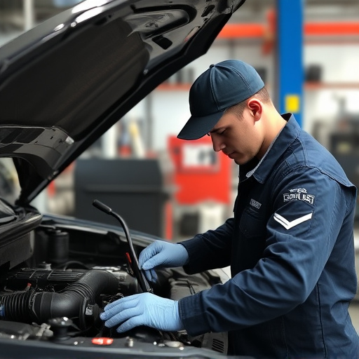 auto technician working
