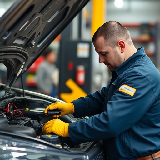 auto technician working
