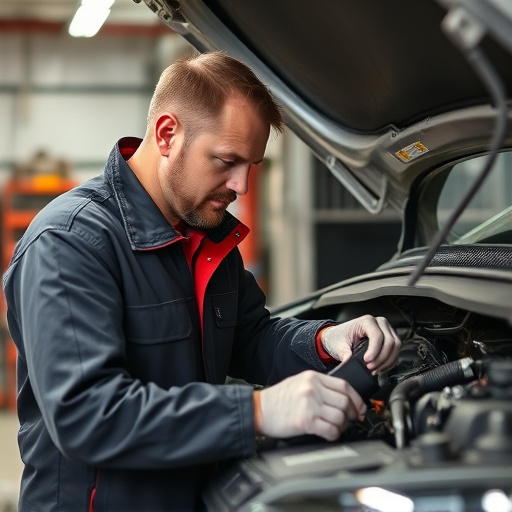 auto technician working