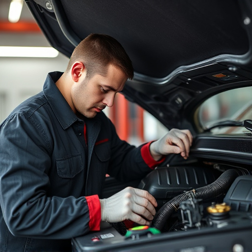auto technician working