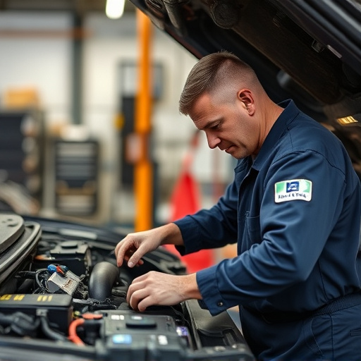 auto technician working