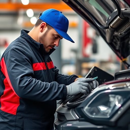 auto technician working
