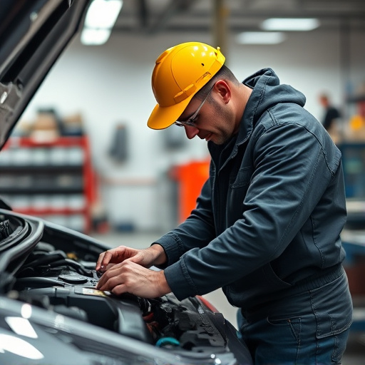 auto technician working