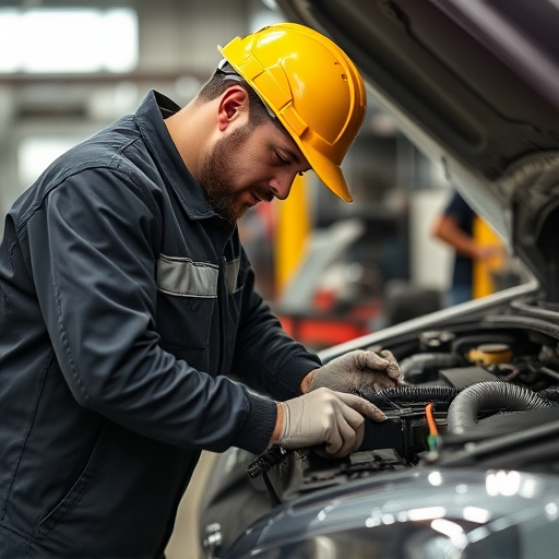 auto technician working