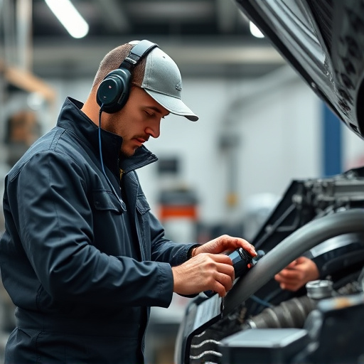 auto technician working
