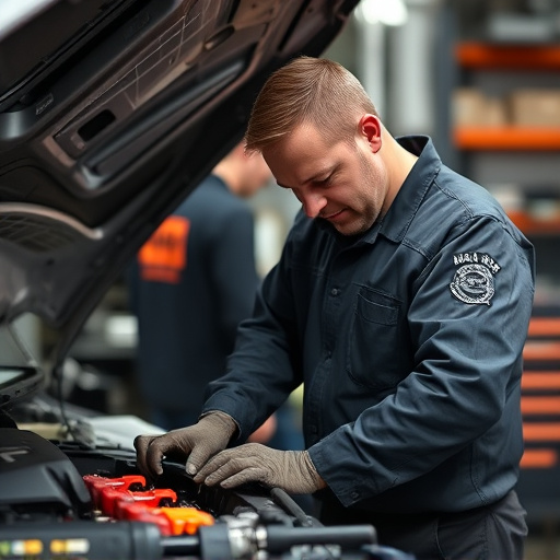 auto technician working