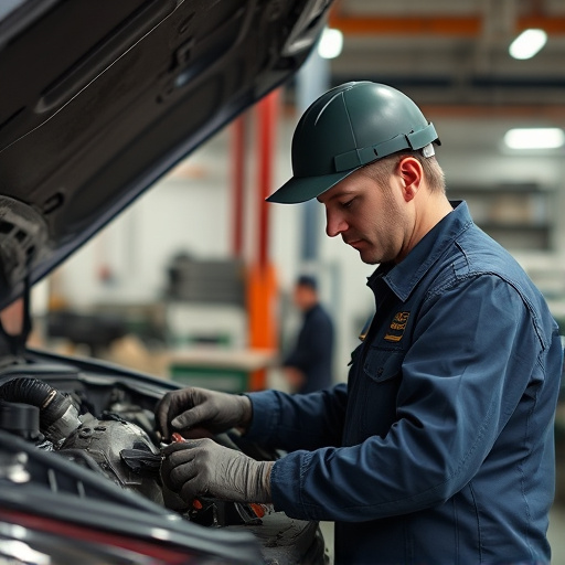auto technician working