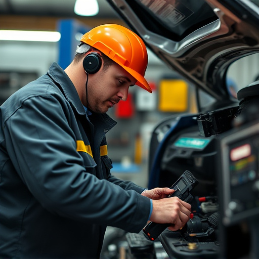auto technician working
