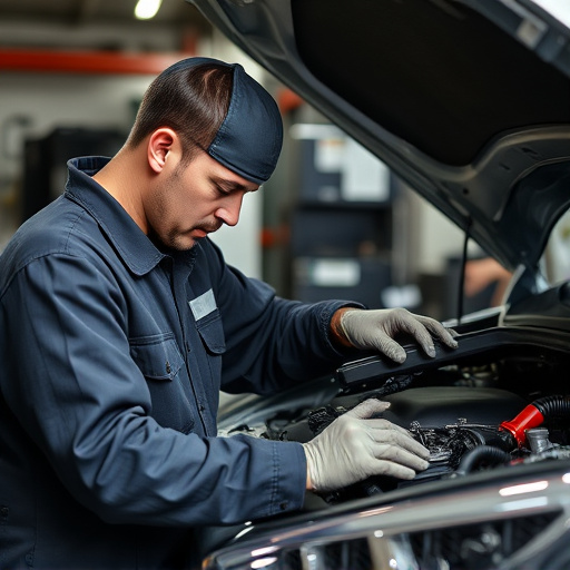 auto technician working