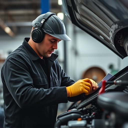 auto technician working