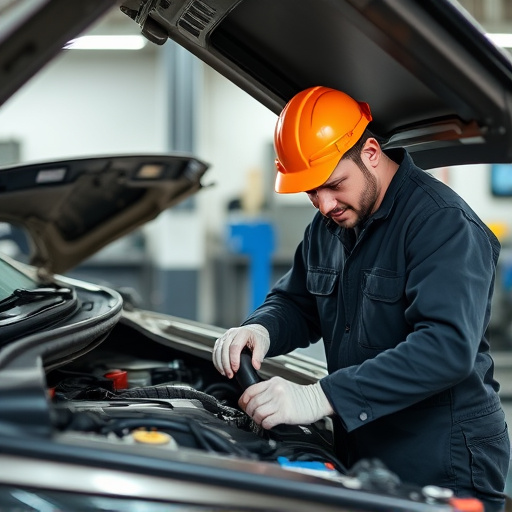 auto technician working