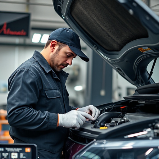 auto technician working