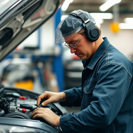 auto technician working