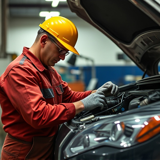auto technician working