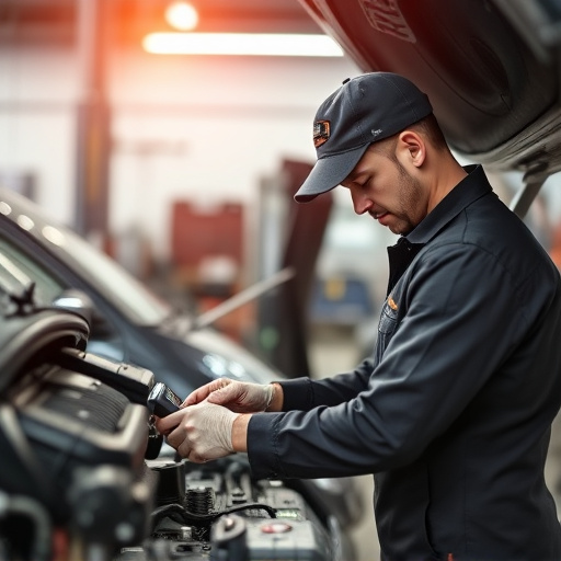 auto technician working