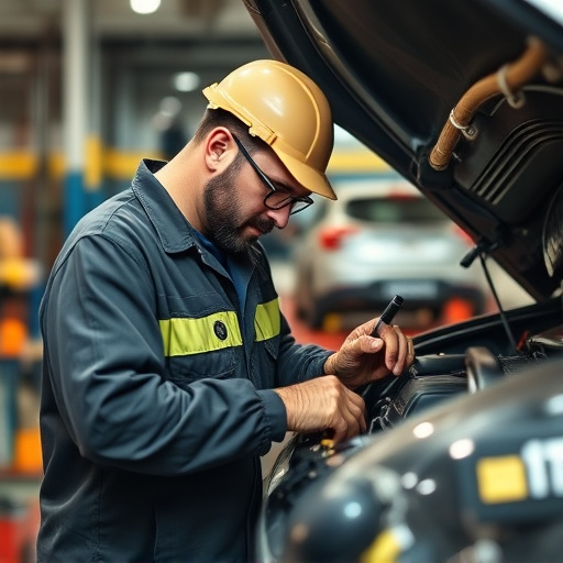 auto technician working
