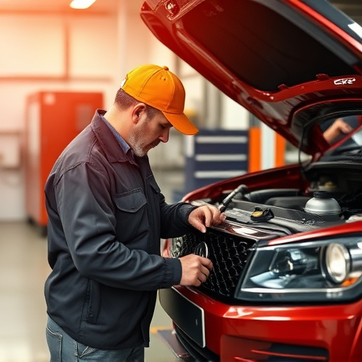 auto technician working