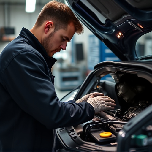 auto technician working