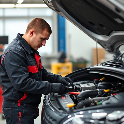 auto technician working