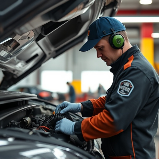 auto technician working