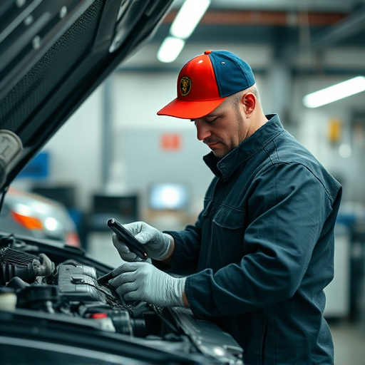 auto technician working