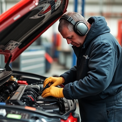 auto technician working