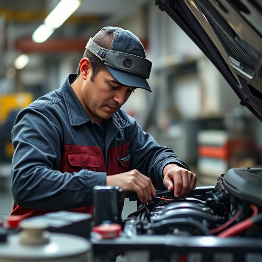 auto technician working
