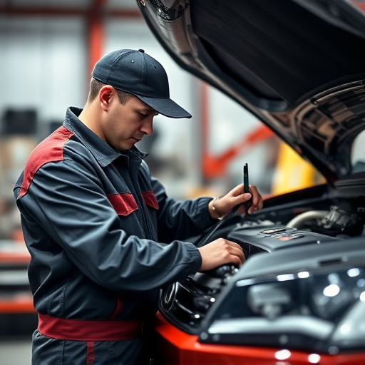 auto technician working