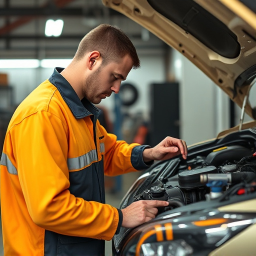 auto technician working