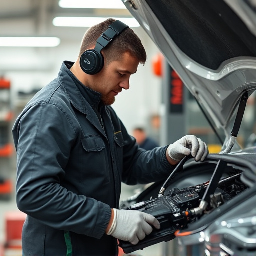 auto technician working