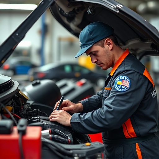 auto technician working