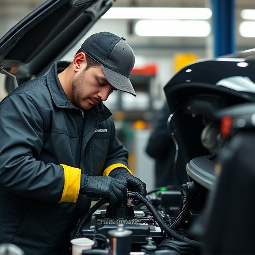 auto technician working