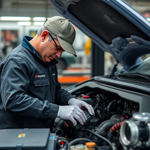 auto technician working
