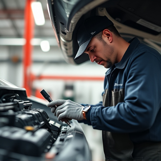 auto technician working