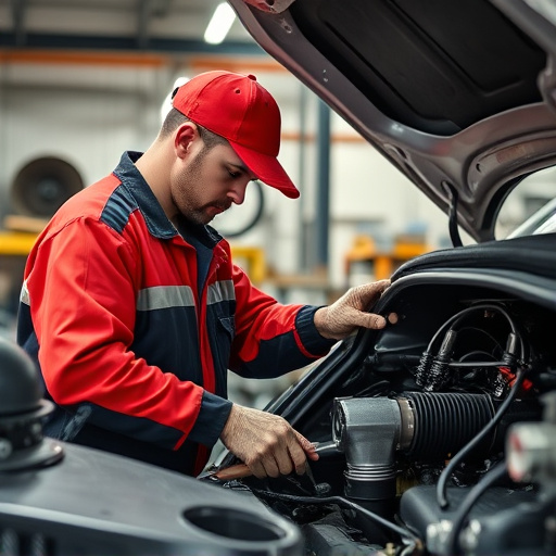 auto technician working
