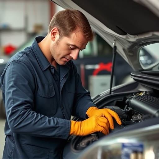 auto technician working