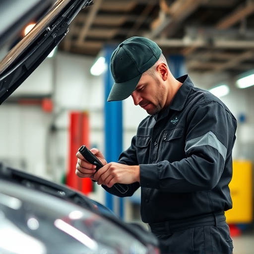auto technician working
