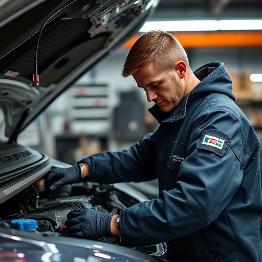 auto technician working