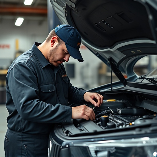 auto technician working