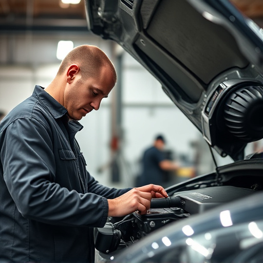 auto technician working