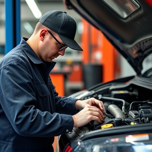auto technician working